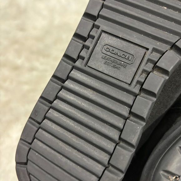 Coach Tatum Black Wool & Suede Leather Winter Boots Size 7.5 - Picture 7 of 10